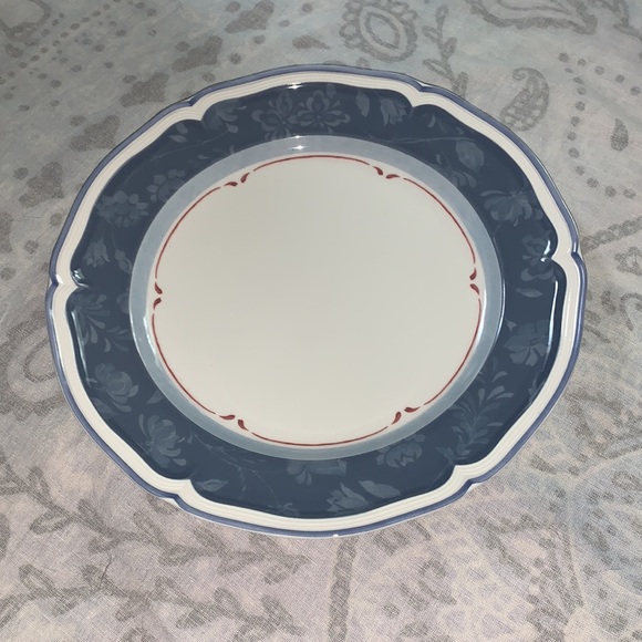 Set of 2 VILLEROY & BOCH Cottage Blue Dinner Plates Porcelain Country Collection - Picture 2 of 5